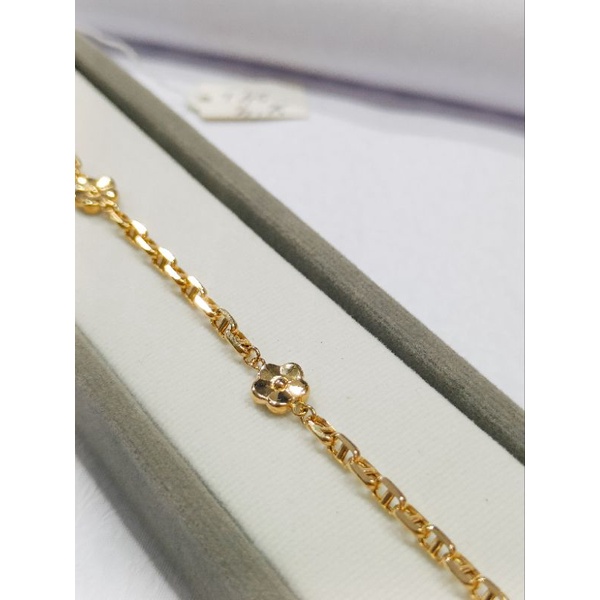 Gelang Rantai Hermes emas kadar muda 375 UBS simple kekinian