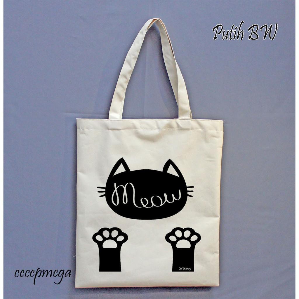 Unik Totebag desain meow MW005 Berkualitas