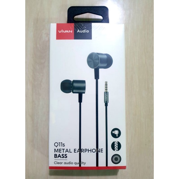 Headset Vivan Metal Earphone Bass Original Produk