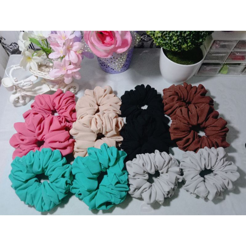 Paket Usaha scrunchie Sedang 12 Pcs Murah