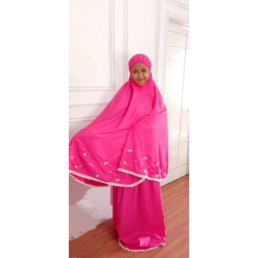 mukena dewasa pink