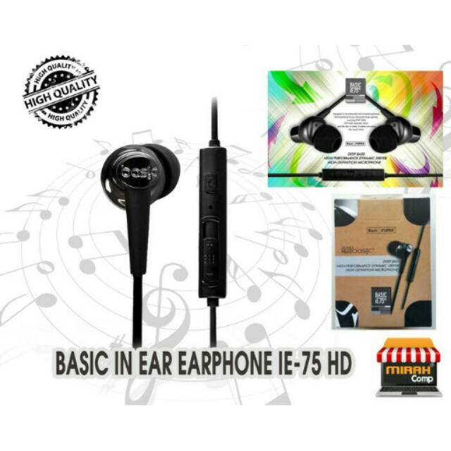 Original earphone basic ie 75 hd ie75