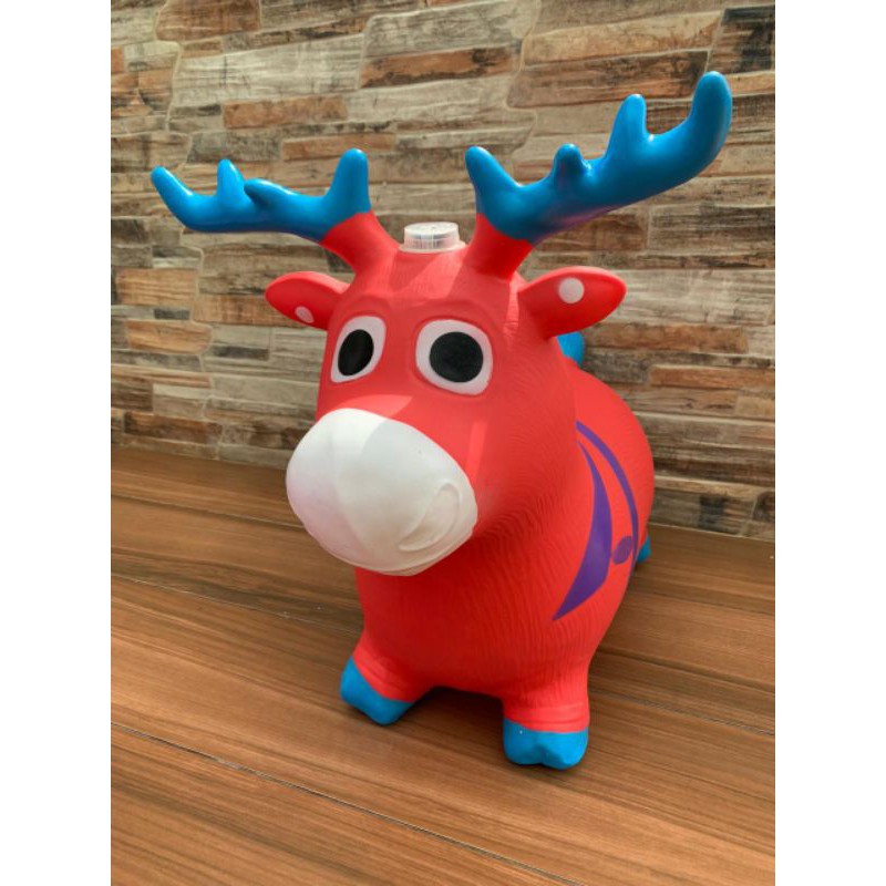 Mainan Animal Jumping musik Kuda karet kuda jumping