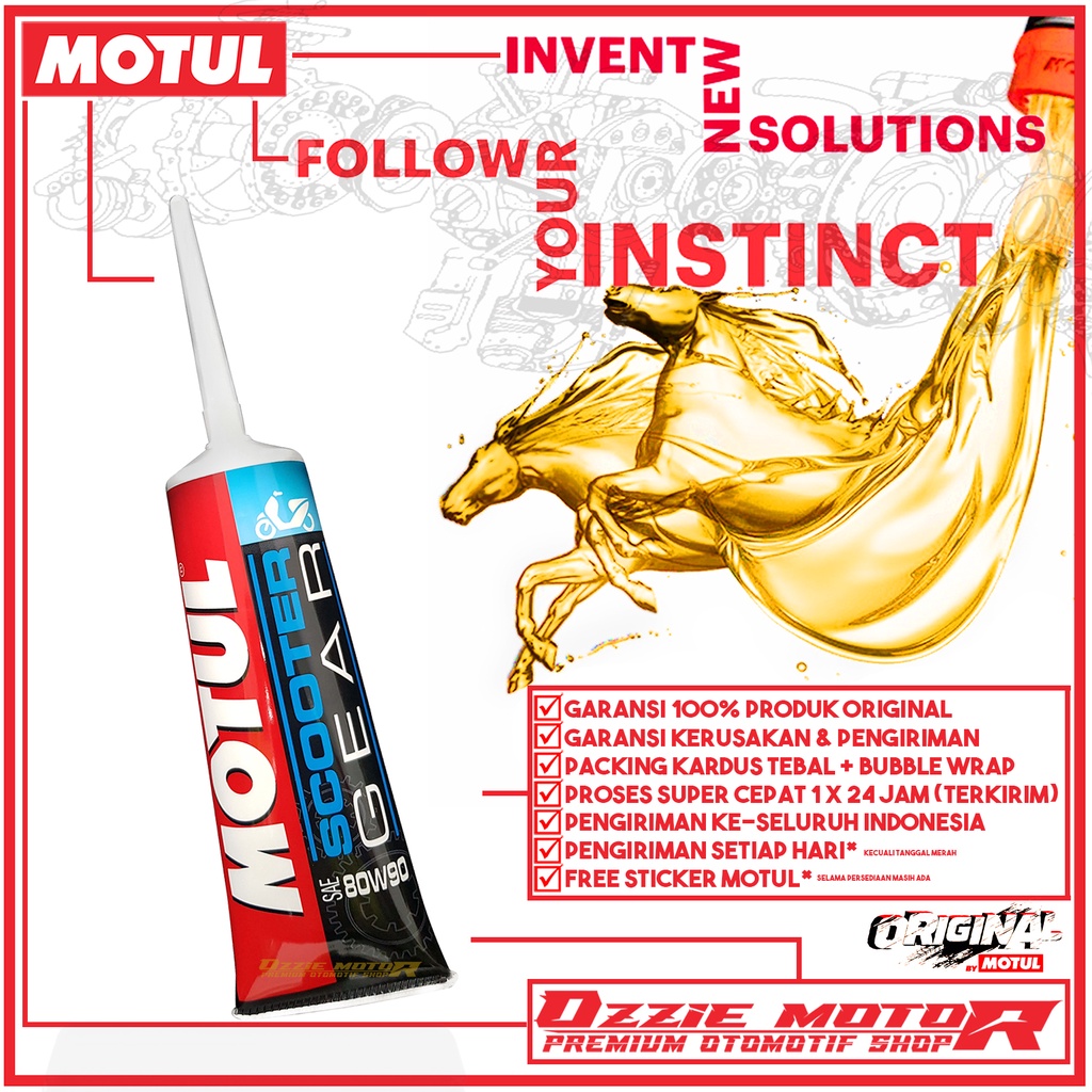 MOTUL SCOOTER GEAR 120ml 80W90 OLI GARDAN MOTUL  120 ml MOTOR IMPORT ORIGINAL