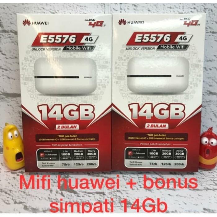 MODEM MIFI 4G HUAWEI E5576 + 14GB TELKOMSEL unlock all gsm