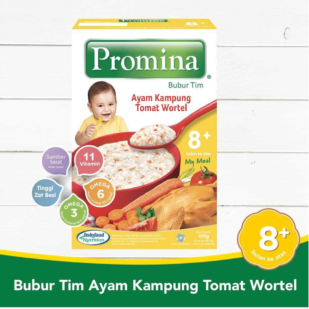 

Promina BTI Ayam Kampung Tomat Wortel Box 100 g x 1Pcs