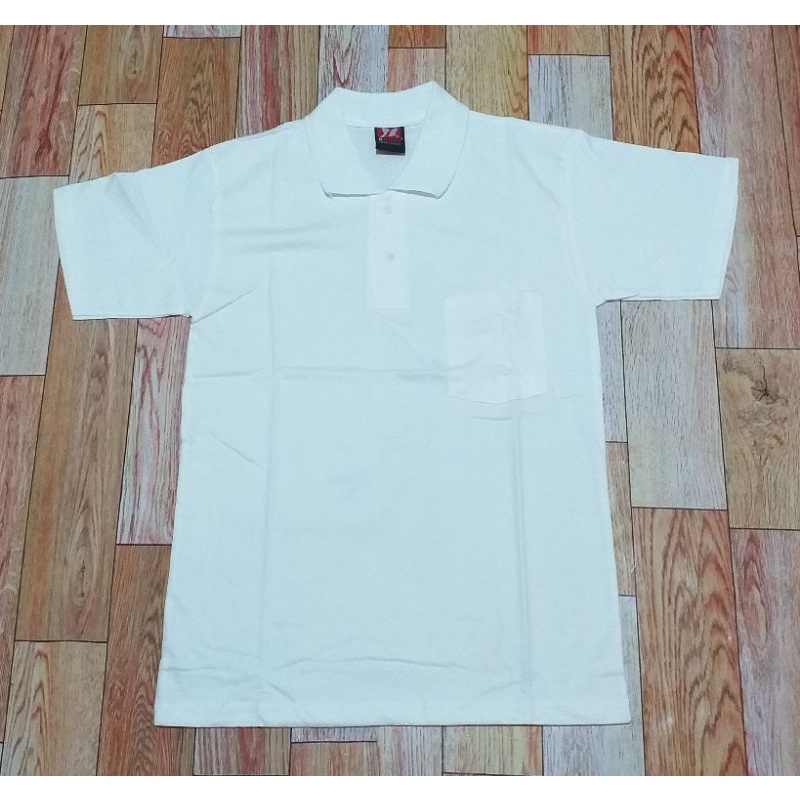 Kaos Gaggi Kerah Kantong Pendek Putih