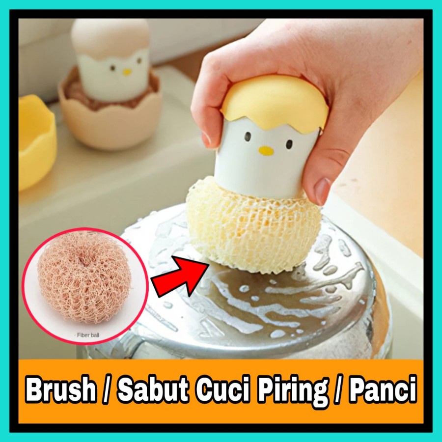 Sikat Cuci Piring Sabut Panci Kitchen Cleaning Fiber Brush 1120