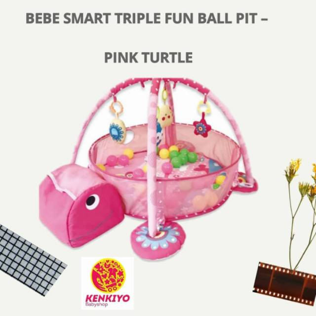 Bebe Smart Triple Fun Ball Pit Pink Turtle Shopee Indonesia