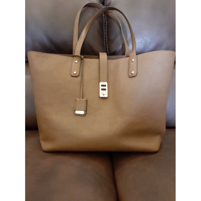 Preloved MK karson large carryall leather tote bag