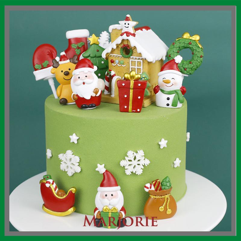 Dekorasi Kue Natal Cupcake Topper Hadiah Natal Hadiah Natal-MJD