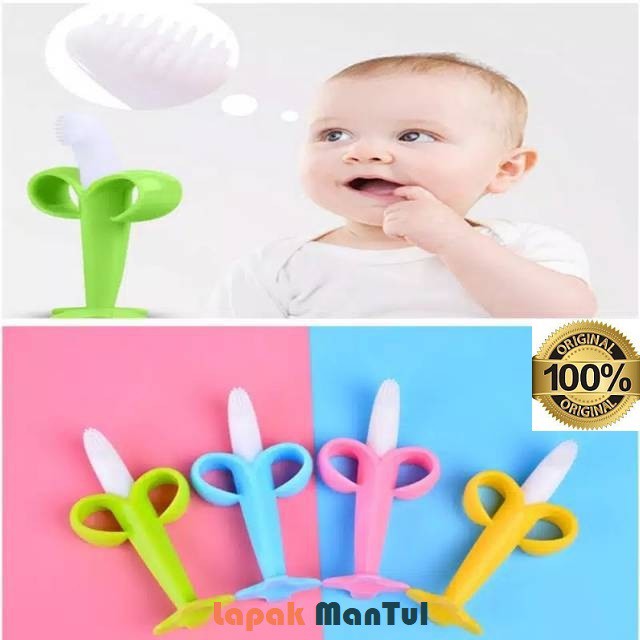 LM-0026 Mainan Gigitan Bayi Pisang - Teether Baby Model Banana - Sikat Gigi Baby Banana