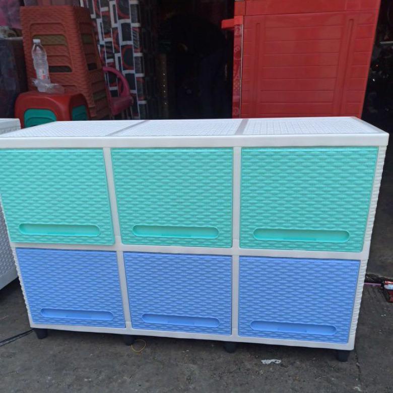 LEMARI PLASTIK CLUB LEMARI BAJU BUPET TV RAK SERBAGUNA RAK MULTIPUNGSI/LACI PLASTIK TRIPLE CLUB FLIP