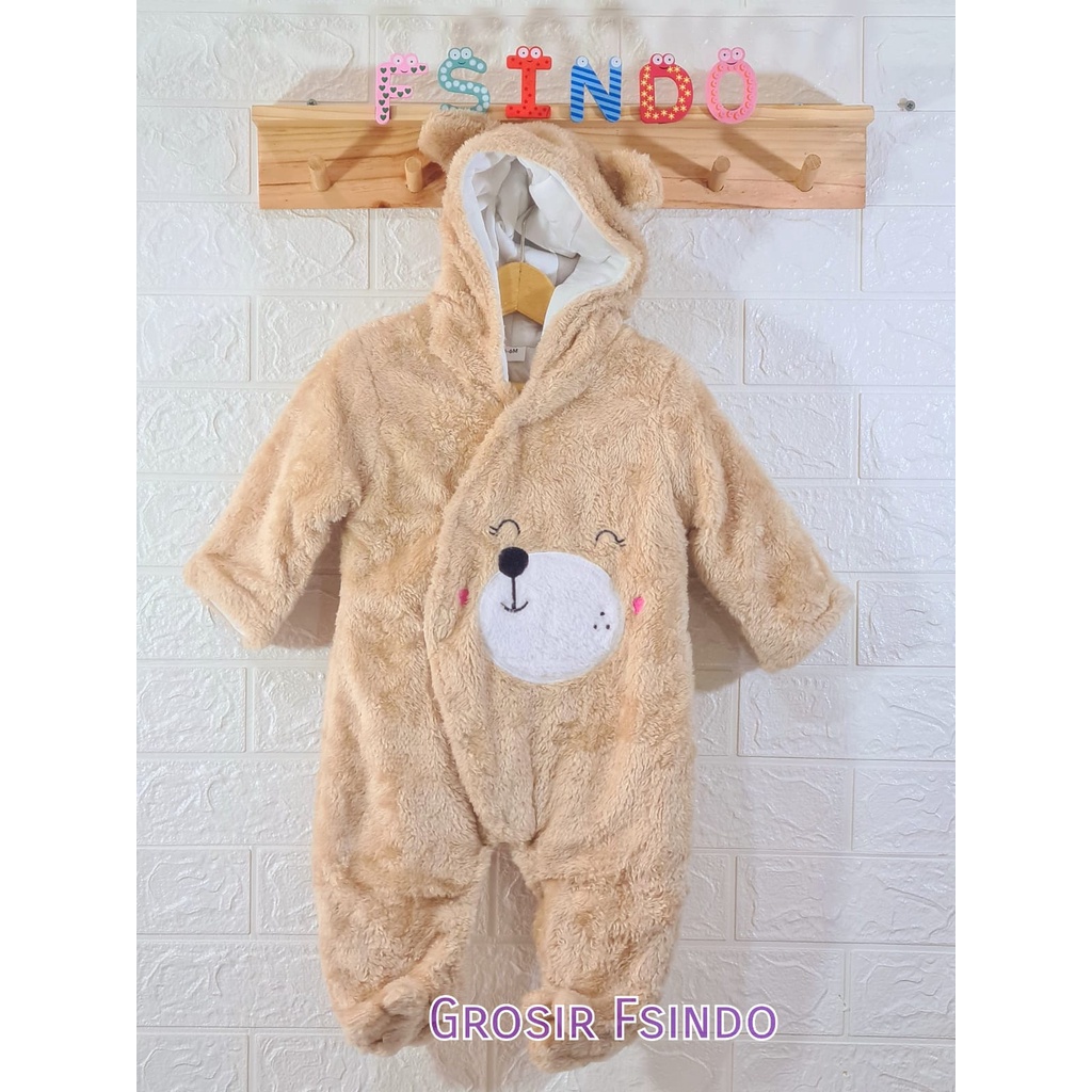 Romper bayi/ Sleepsuit bayi/ Hoodie bayi lembut/ jaket bulu bayi / mantel bayi import