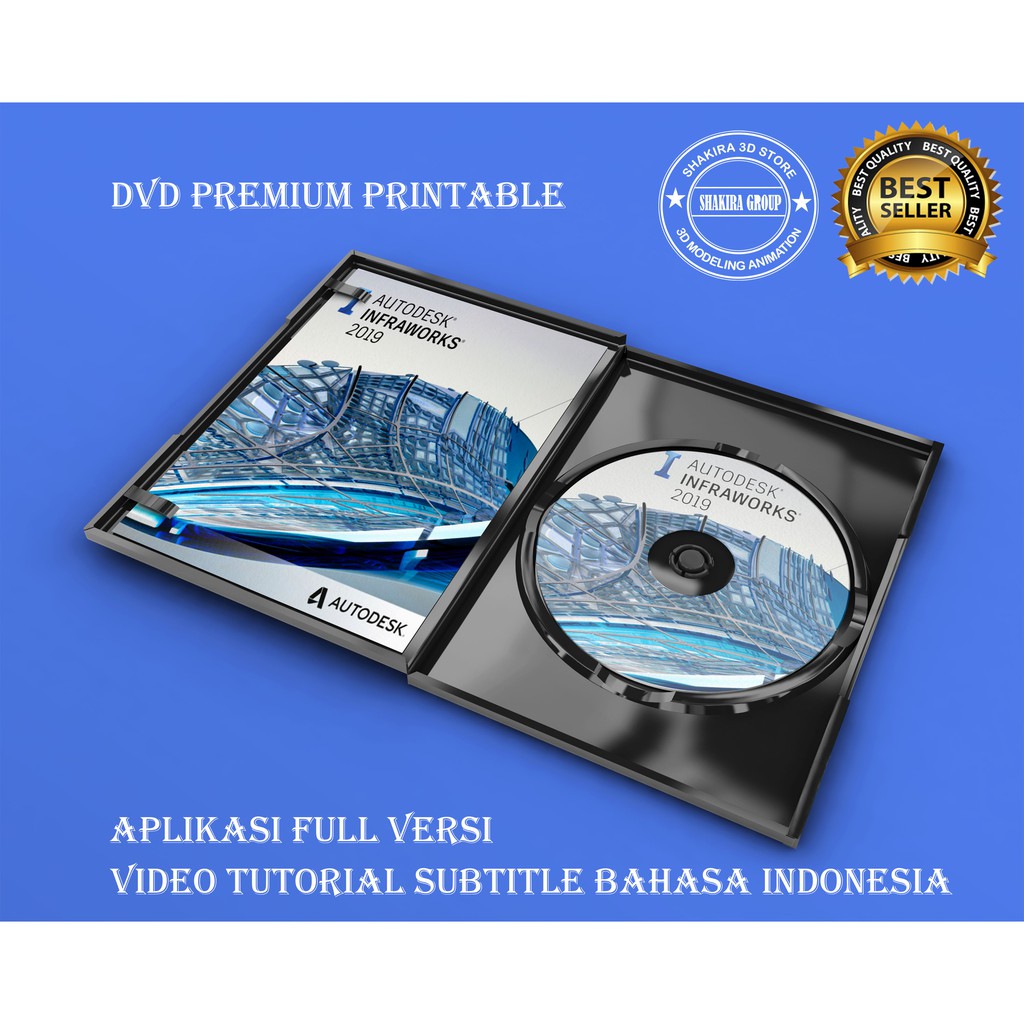 DVD Autodesk InfraWorks 2019 plus Tutorial Dasar sampai Mahir SUBTITLE BAHASA INDONESIA
