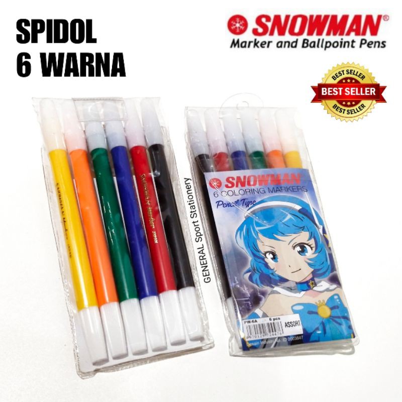 

Spidol 6 Warna SNOWMAN