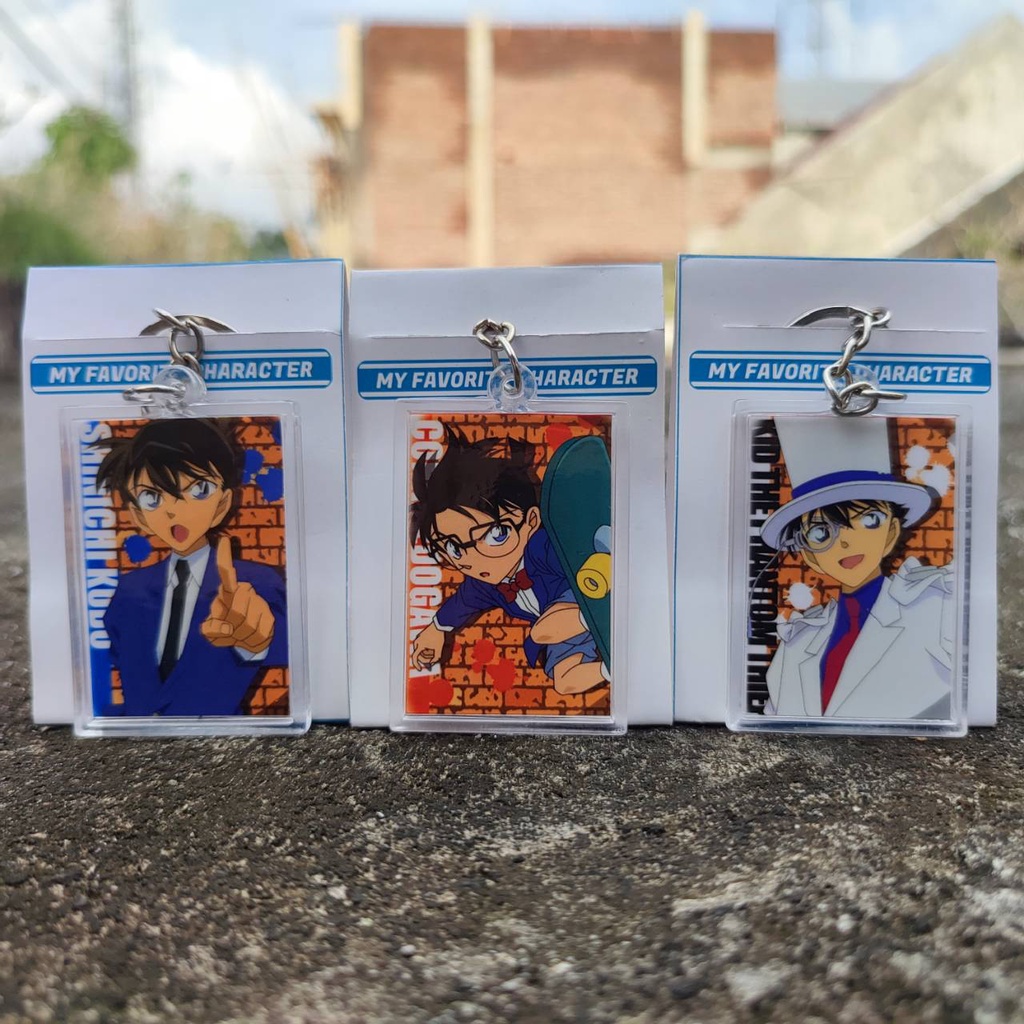 Gantungan Kunci Murah Anime Detective Conan - Keychain Detective Conan - Kaito Conan Suichi Haibara