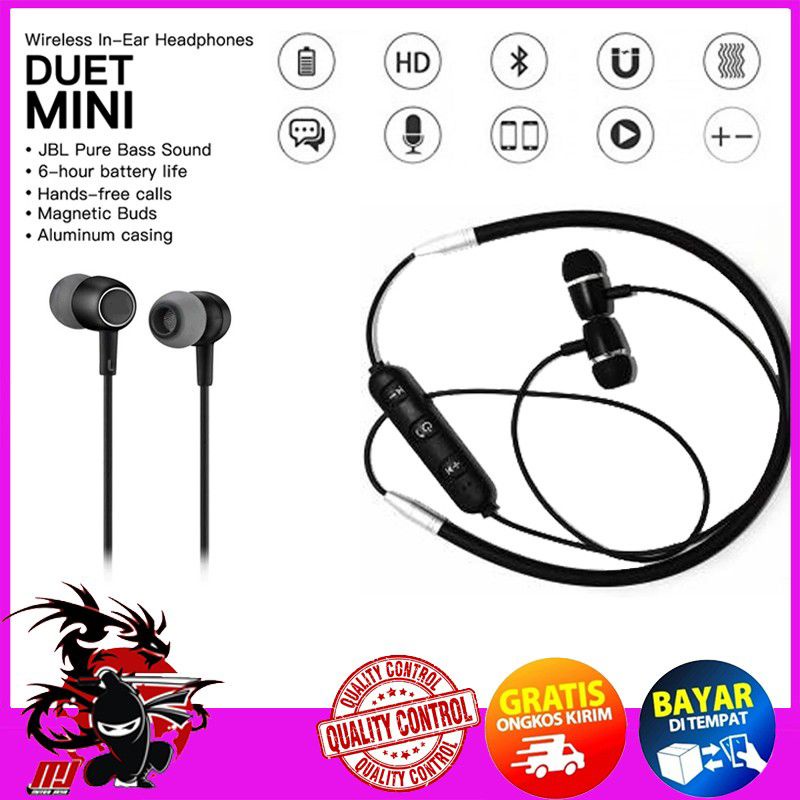 Headset Bluetooth JBL Duet Mini Sport Magnetic Wireless Neckband