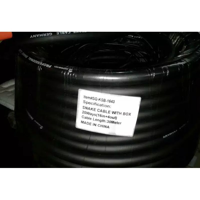 Kabel Snake 30M 30 meter 16Channel 16 Ch SOUNDQUEEN SQ KSB1643 KSB-1643 KSB 1643 Original TERBAIK