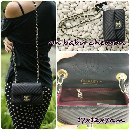 TAS CHANEL CEVRON BABY MINI