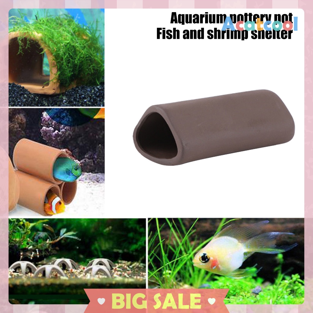 Fish Tank Crystal Shrimp Shelter Special Shaped Ceramic Pot Breeding Cave