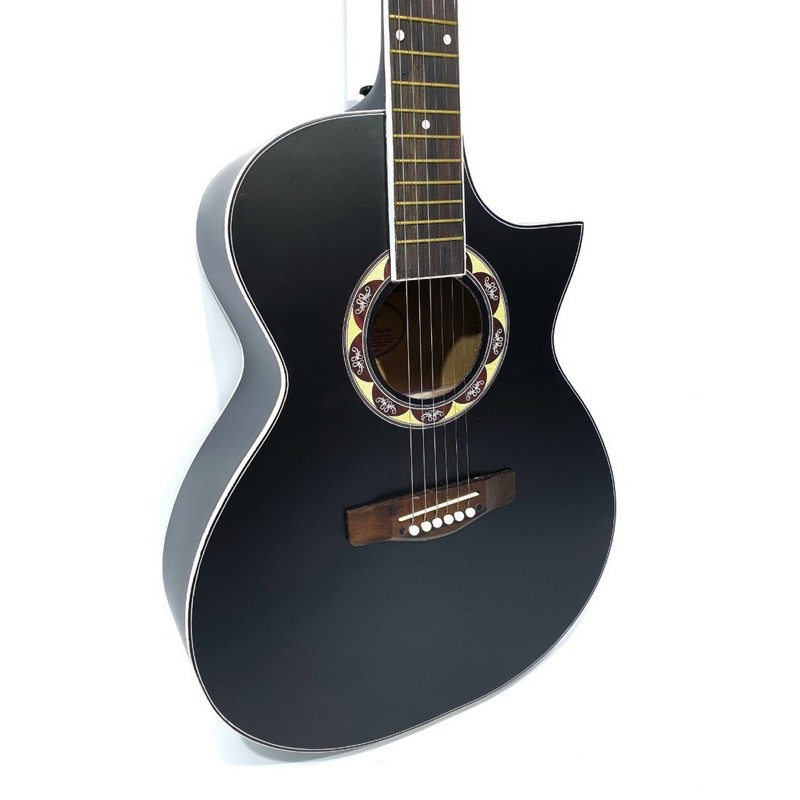 Gitar Akustik Merk Cort Jumbo Natural Hitam Sunkay Model Lancip Trusrod Senar String Murah Jakarta