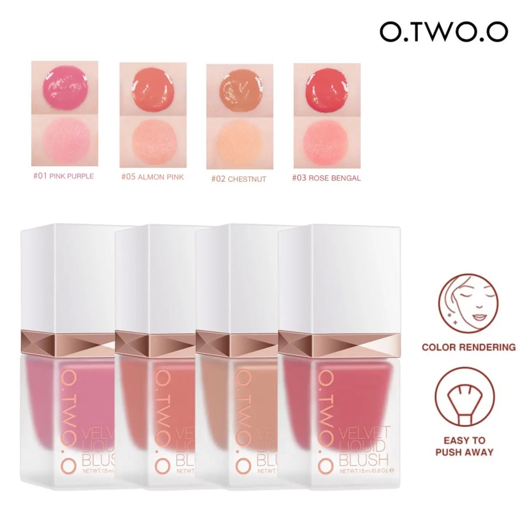 OTWOO Liquid Blush On - Blusher Face Cheek Makeup - Blush On Cair