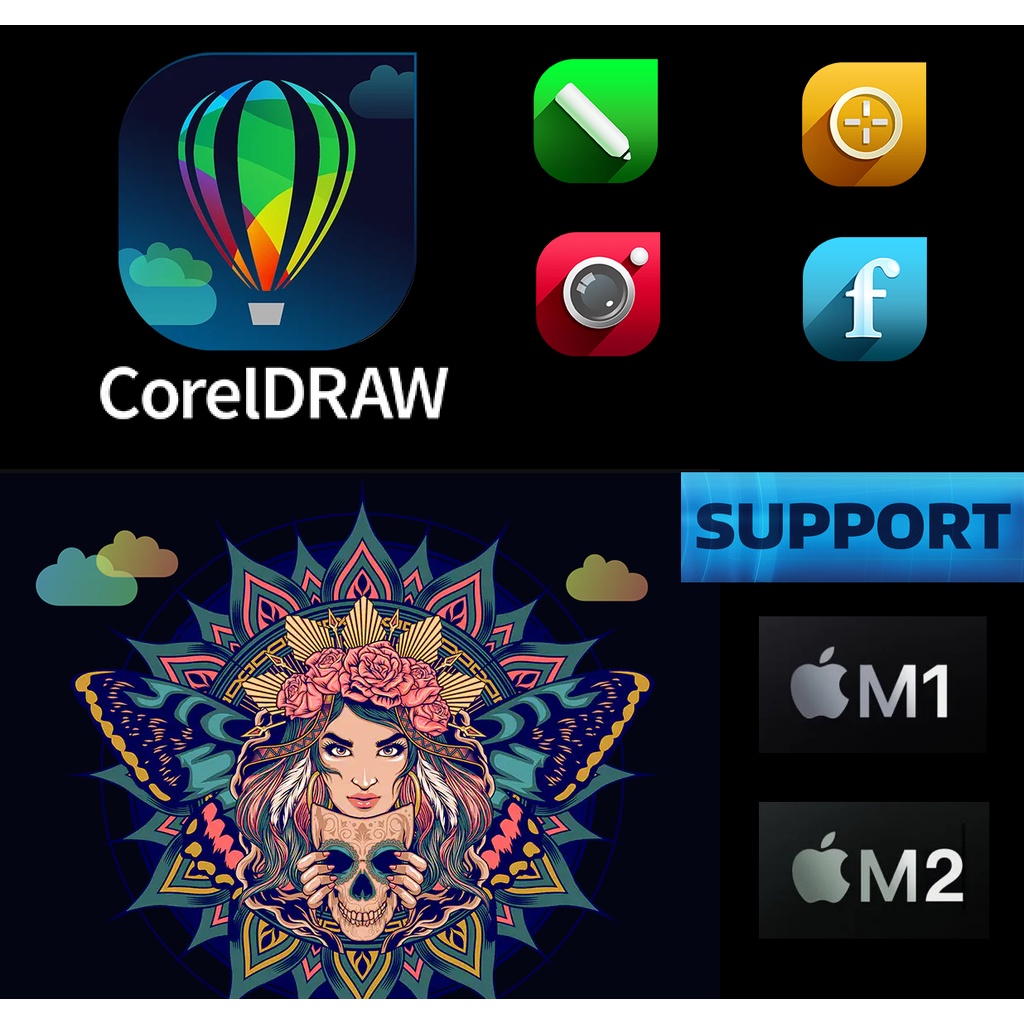 CorelDRAW Corel DRAW Graphics Suite 2022 Full Version (Windows &amp; Mac)