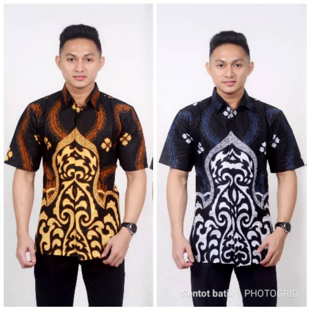 Kemeja batik pria motif mustika