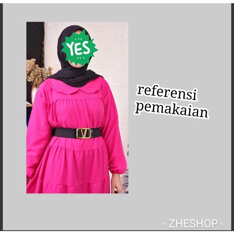 DEFECT SALE DRESS JUMBO TUNIK MIDI CRINKLE MIDI CRINGKEL JUMBO BIG SIZE UMPAK KERAH KOREA PREMIUM BY