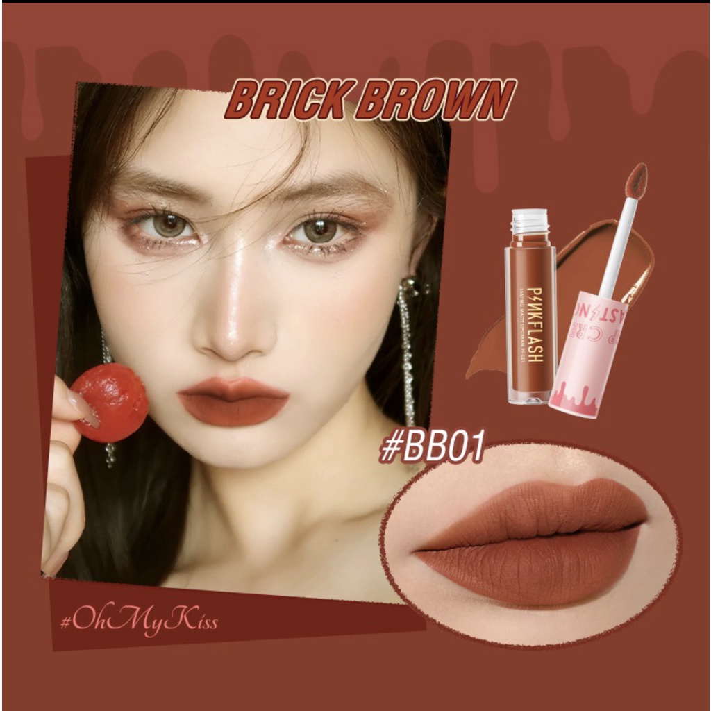 PINKFLASH Silky Velvet Lip Cream Lipcream  Lipstick PinkDiary Pink Flash | BPOM PF-L04