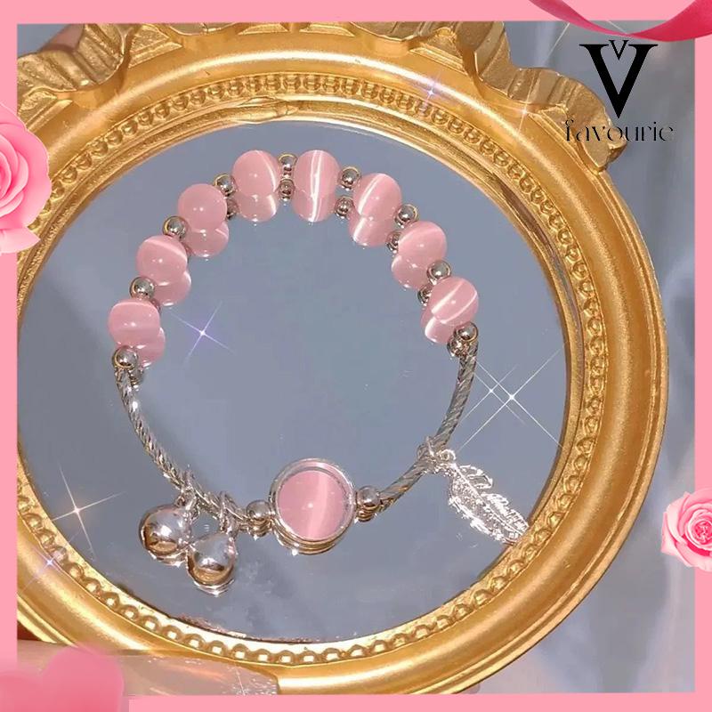 [COD]Opal Pasangan Pacar Wanita Gelang Wanita Sederhana Gelang Lonceng-FA