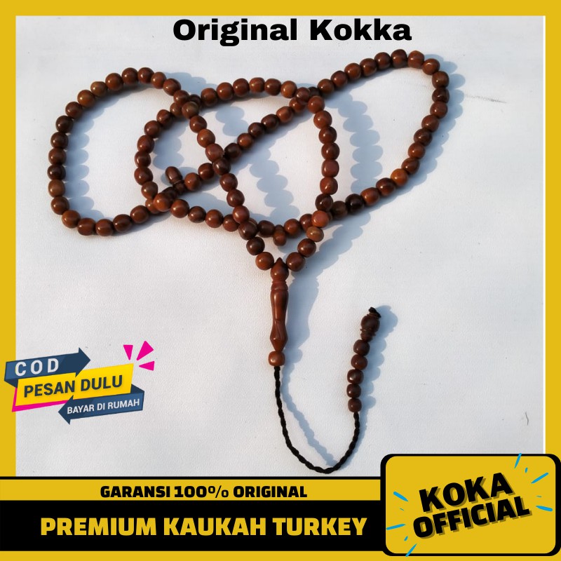 Tasbih Kaokah Kaukah Kokka Original 99 Butir Motif Bulat Tasbeh Kayu Koka Asli by Kokka Official