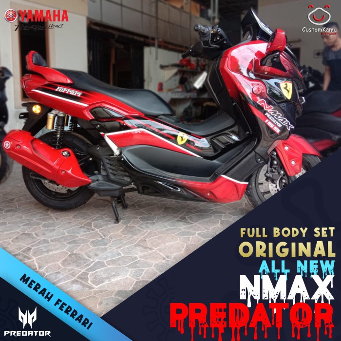 ORIGINAL Full Body Set All New NMax Predator 2020 - Merah Ferrari