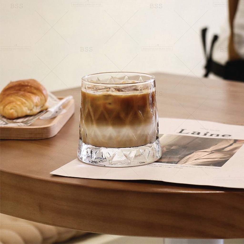 Glass Coffee Gelas Kaca Kopi Frappuccino Nordik Eropa Unik Dessert Cangkir Lucu Cantik Elegan