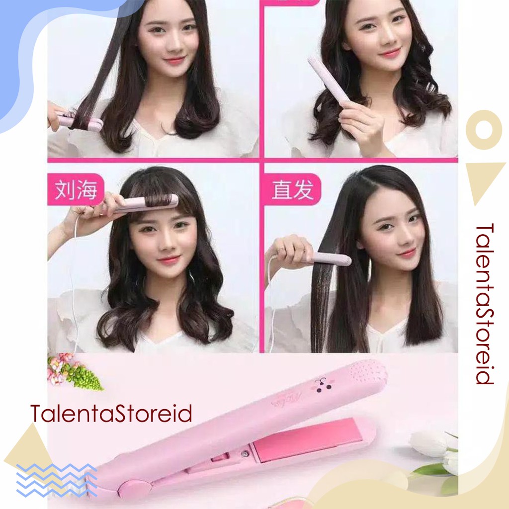 Catok Rambut Lurus Hair Straightener Iron For Travelling Catok Rambut 2in1