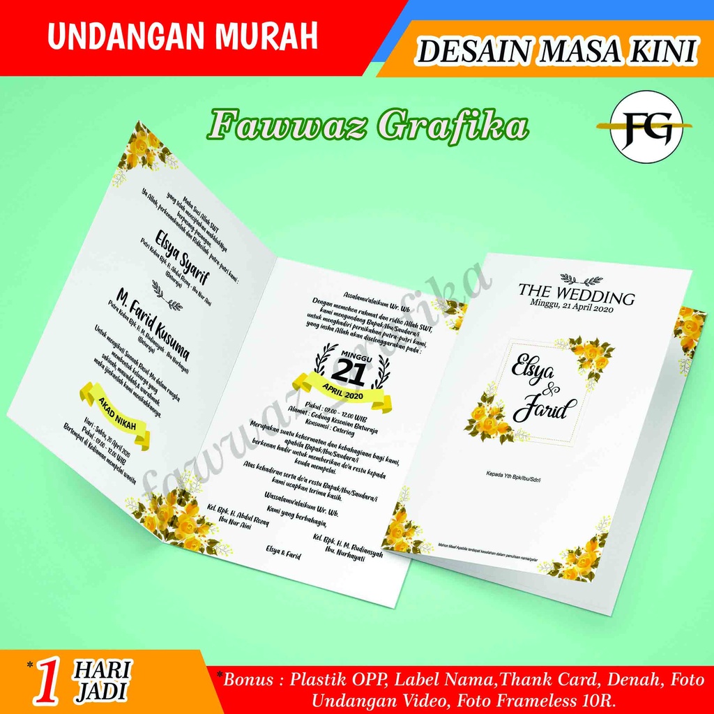 undangan, undangan pernikahan, undangan murah, undangan jasmine, undangan rustic