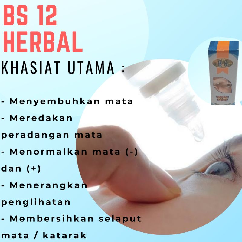 Obat Tetes Mata minus / silinder / katarak BS 12 Herbal