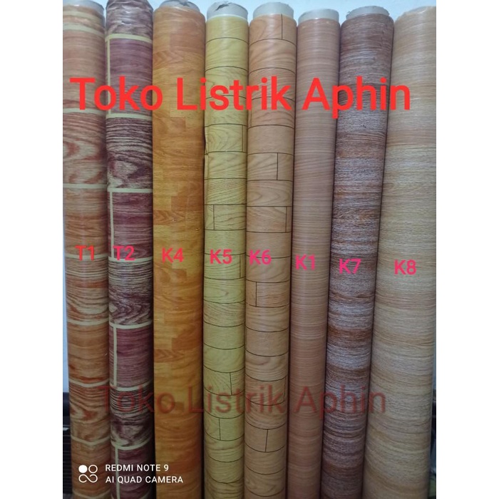 Karpet Lantai Plastik Vinyl / Karpet Meja / Karpet Lantai / Motif Kayu 017