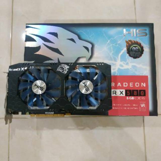 VGA HIS IceQ X2 RX580 8GB eks mining apa adanya