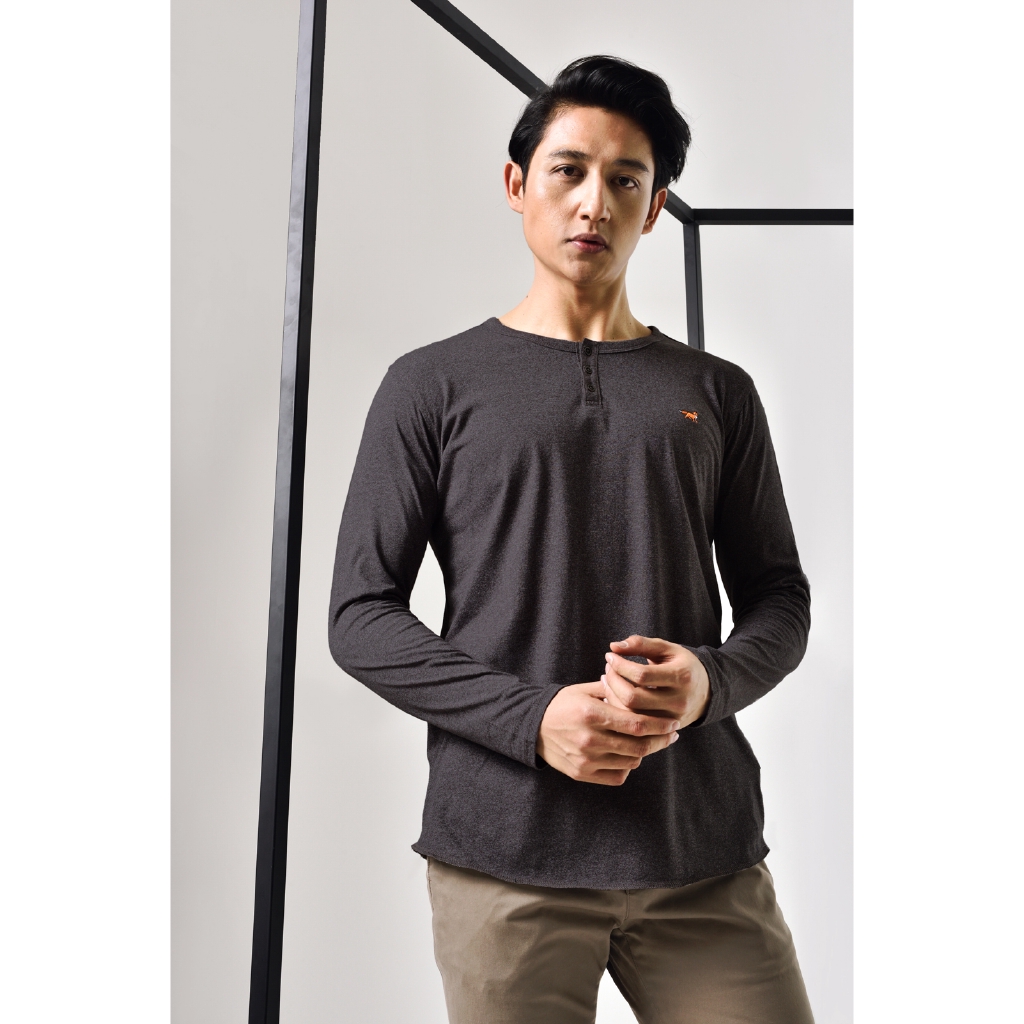 Long Sleeve Cotton T-Shirt (Red) | Shopee Indonesia
