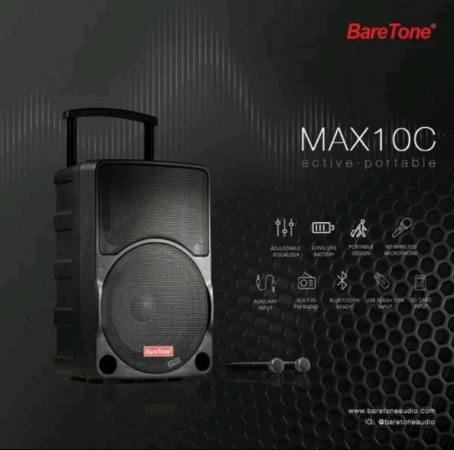 Baretone Max 10 C 10 In Speaker Portable,2 Mic Wireles,Karaoke Youtube