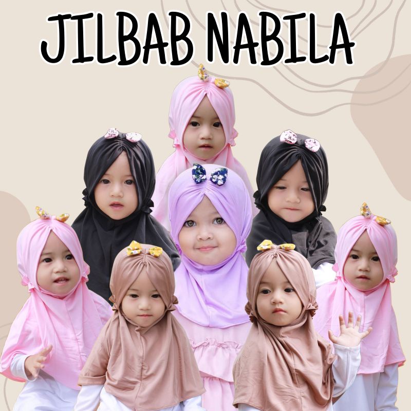 Jilbab Anak bayi NABILA Usia 0-3 th all size