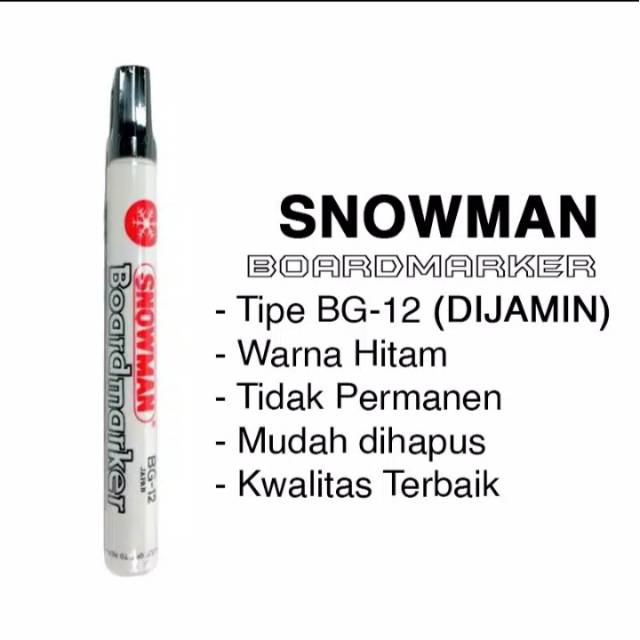 

SPIDOL WHITE BOARDMARKER SNOWMAN BG-12 HITAM