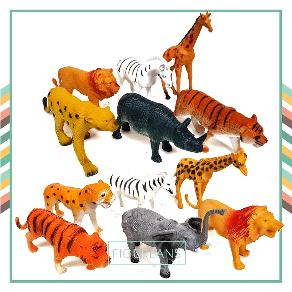 FIGUREANS MAKET HEWAN SAFARI ANIMAL WILD ISI 6 MAINAN  