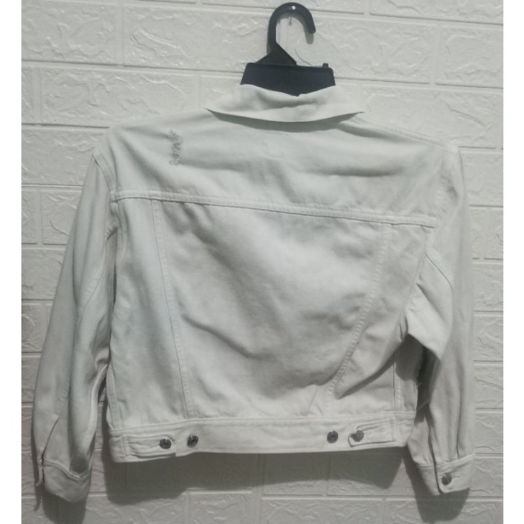 jaket/gap/bekas/secound/putih/jeans