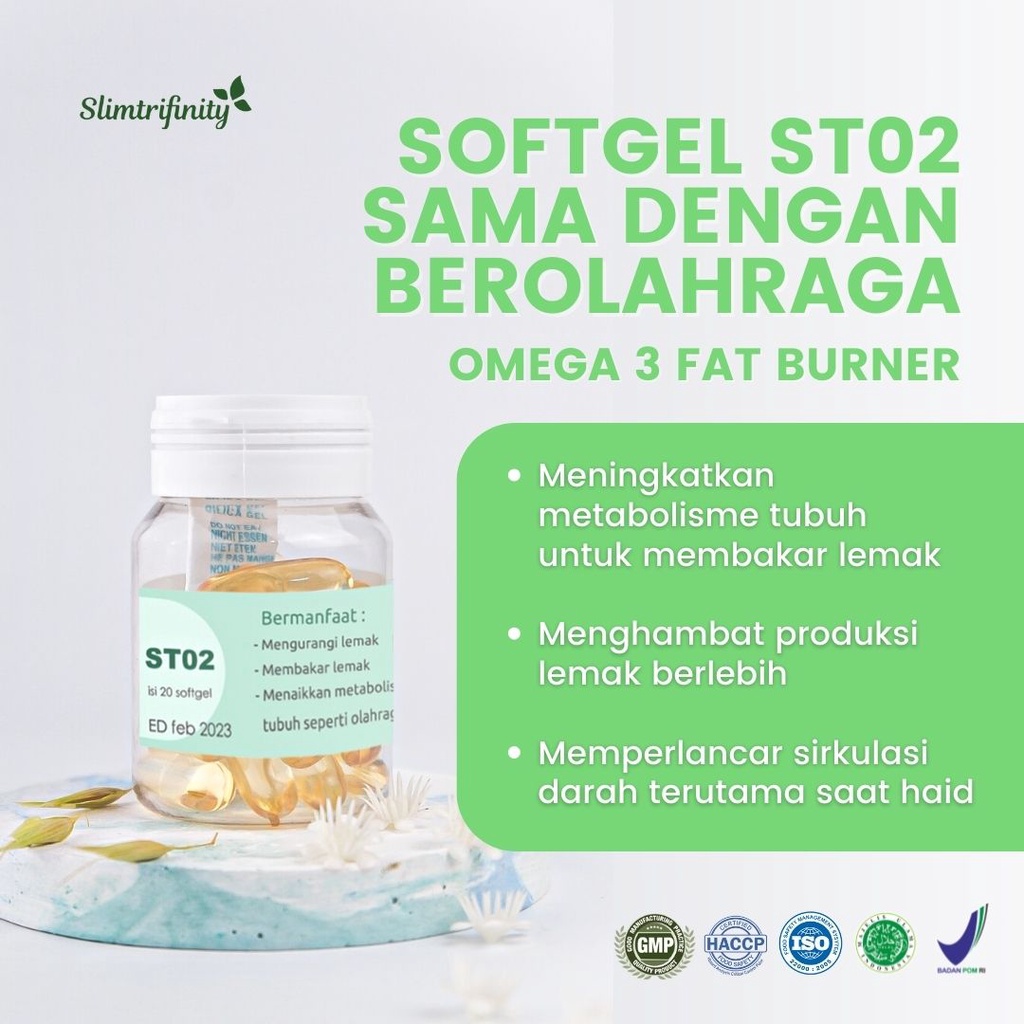 Softgell slim trifinity st02 pembakar lemak Surabaya