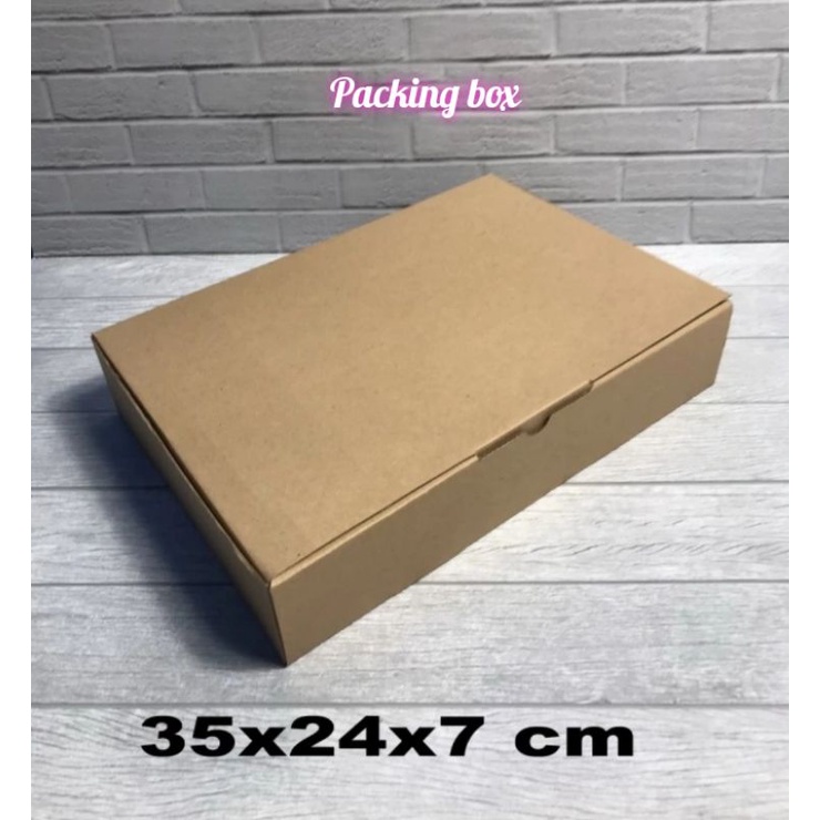 

kardus uk,35x24x7 cm box/karton die cut untuk packing dll