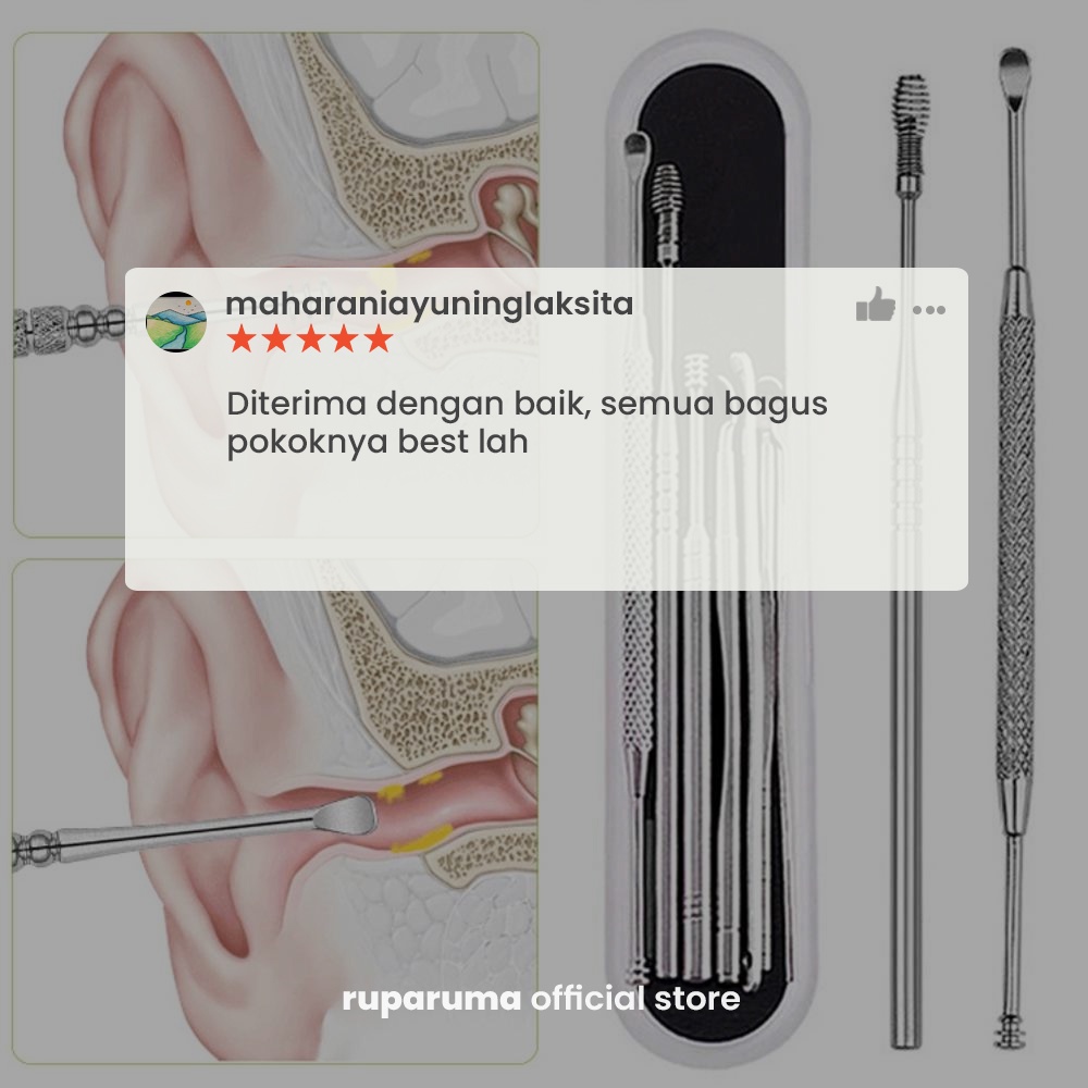 Pembersih Telinga Korek Kuping Stainless Earpick