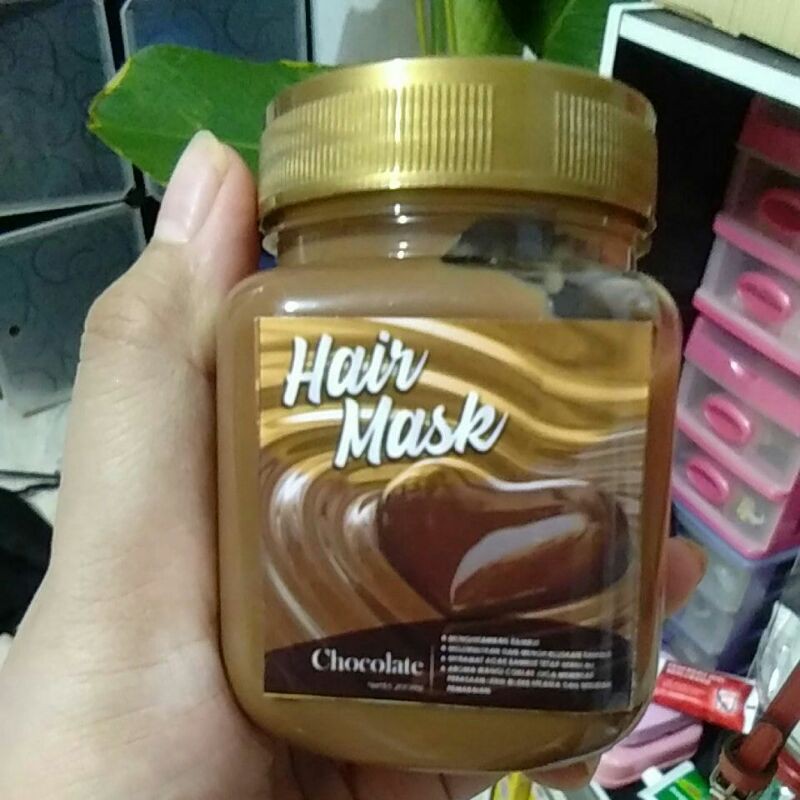 masker rambut ekstrak coklat
